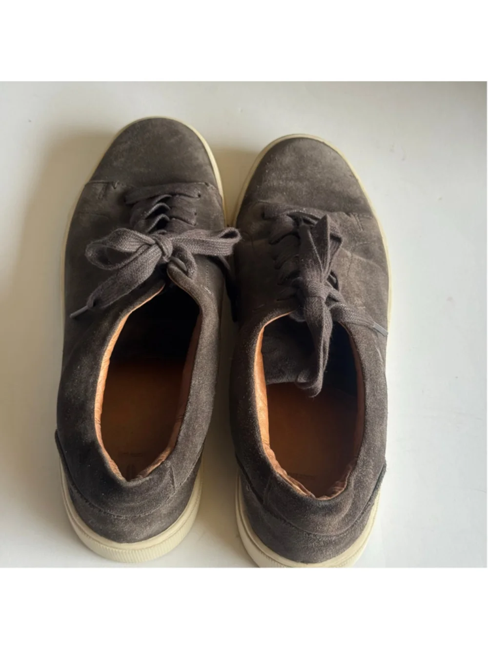 Frye Ivy Low Gray Suede Leather Lace Up Sneakers Women’s 8.5M Casual Shoes